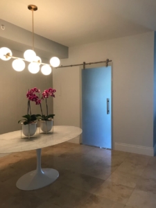 BD05 - Barn Single Door Frosted Glass