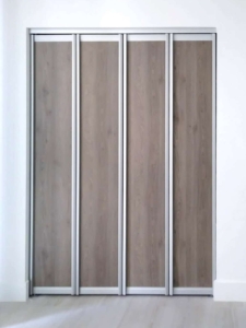 BF06- Double Bifold Door Wood Color