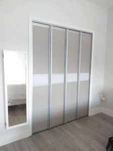 BF11- Double Bifold Door White Acrylic Wood Colors