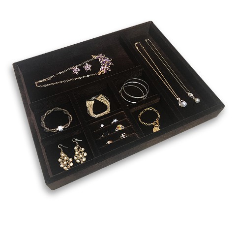 Black jewelry storage tray