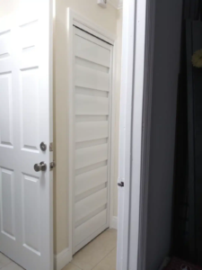 ACPD-06- AC Pivot Door – White Acrylic- White Frame